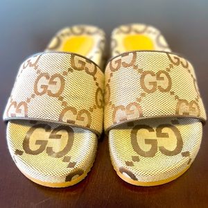 Men's maxi GG canvas slide sandal